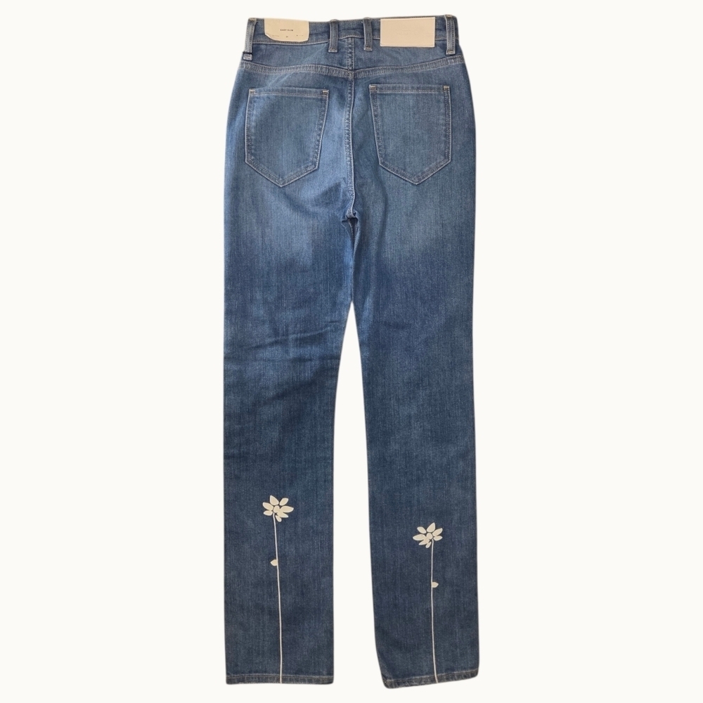 NWT 7 For All Mankind Easy Slim Jeans – Floral Print Back Detail – Size 24 - Picture 5 of 9